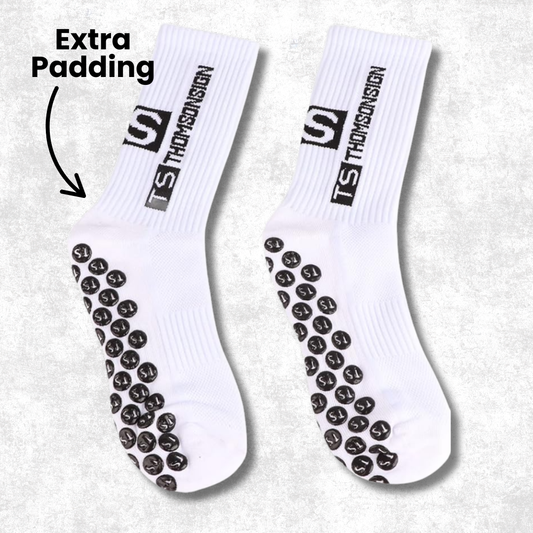 CourtStride Compression Grip Socks (4 Pairs)