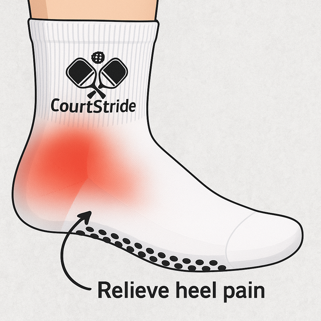 CourtStride Compression Grip Socks (4 Pairs)
