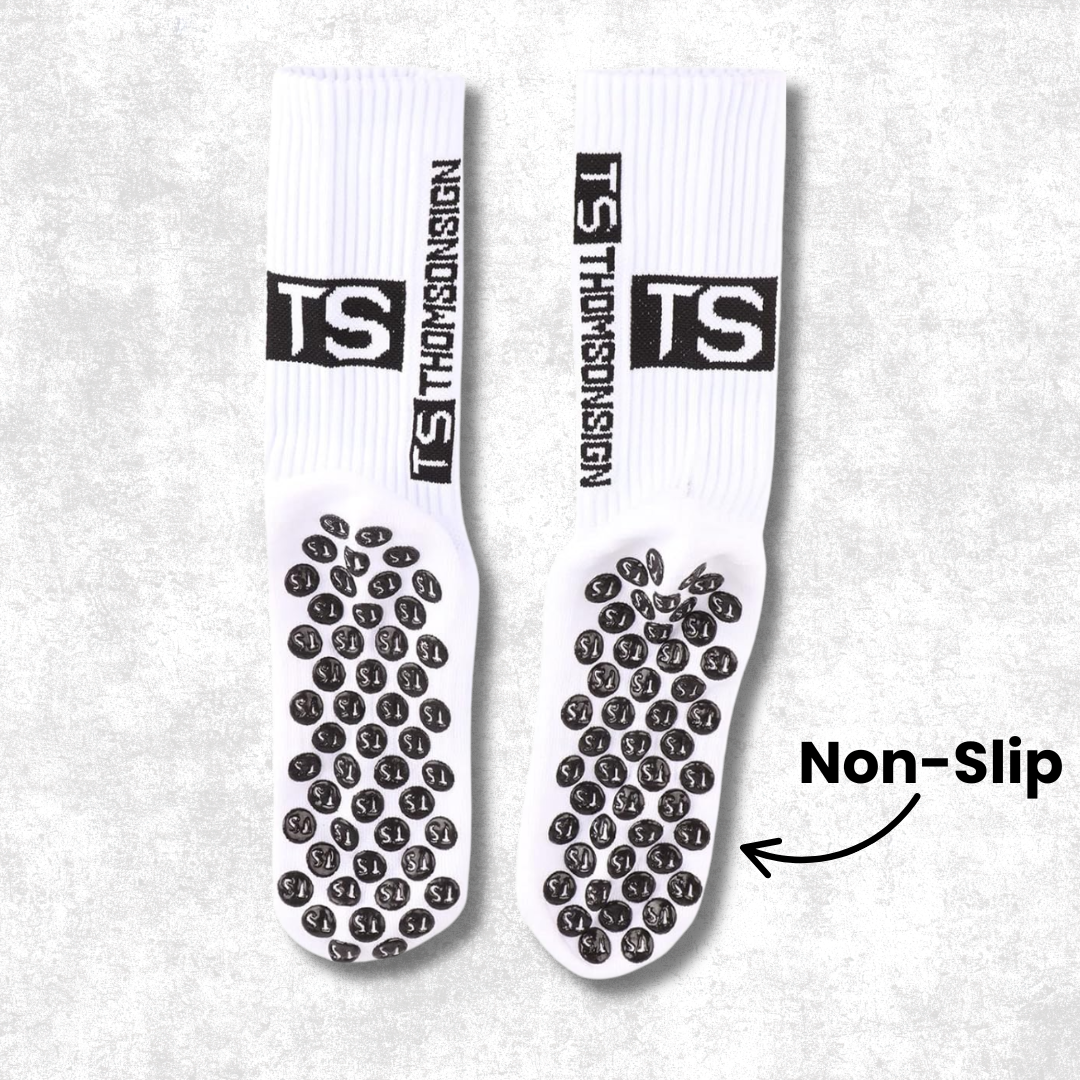 CourtStride Compression Grip Socks (4 Pairs)